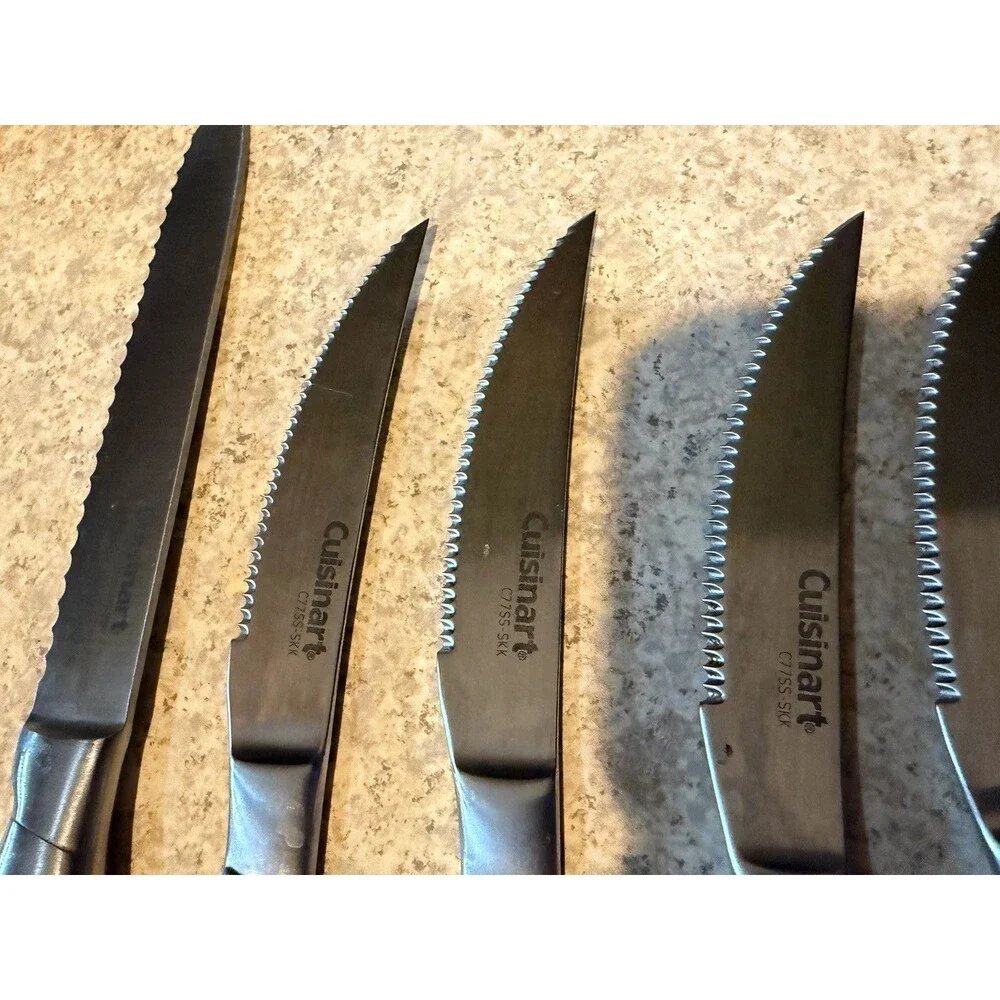 Cuisinart Classic Stainless Steel Serrated Steak Knife Set 6pc + Utility Knife